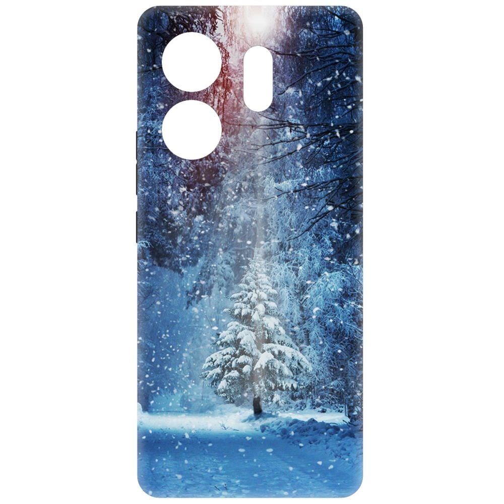 

Чехол-накладка Krutoff Soft Case Лесная ель для INFINIX Zero 30 4G черный
