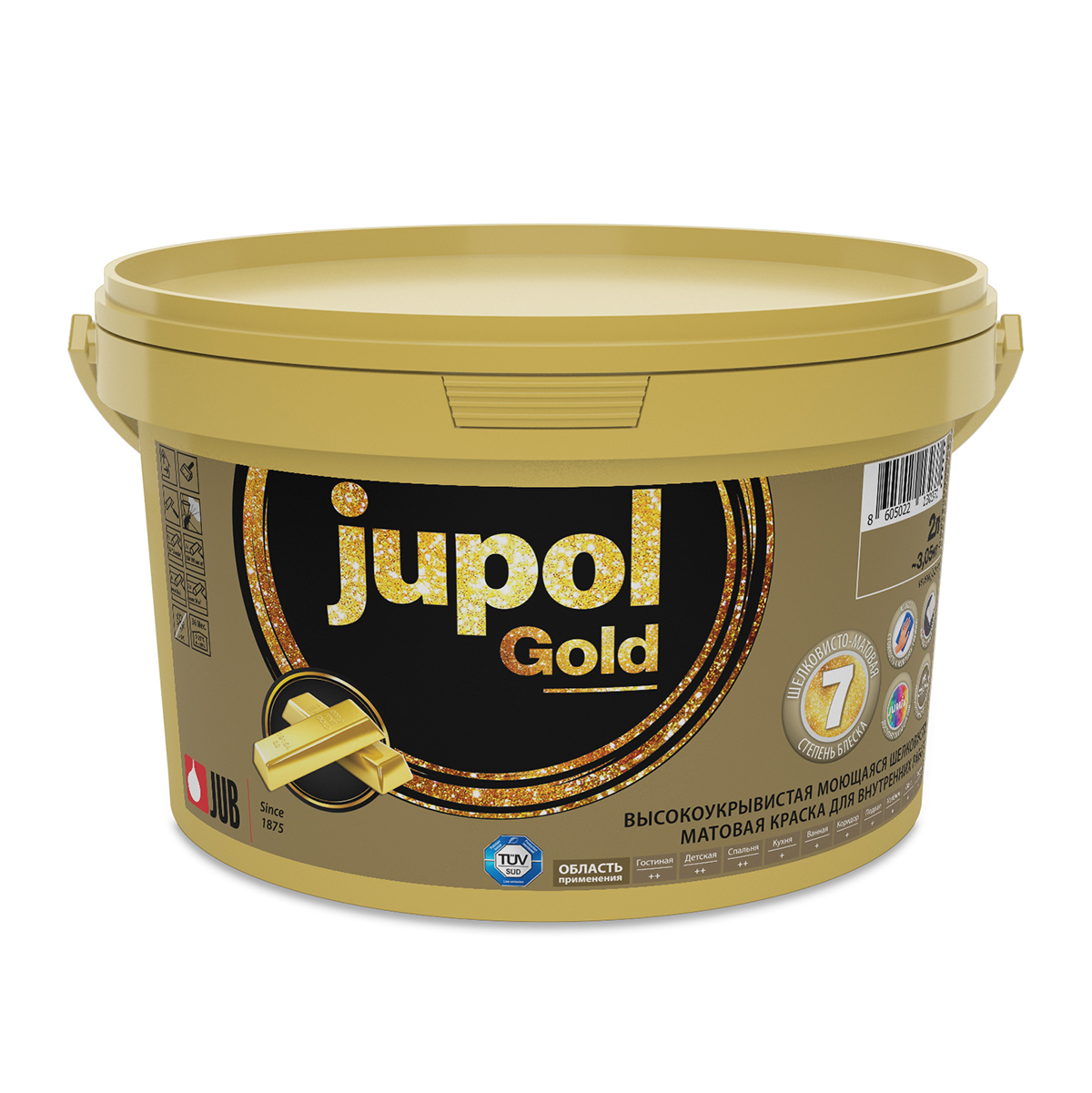 фото Краска jub jupol gold, база b, 1,9 л