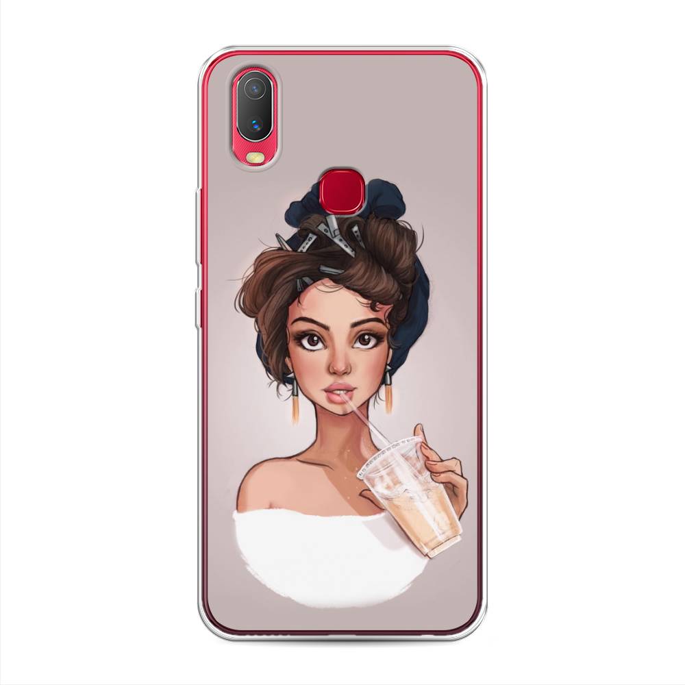 

Чехол для Vivo Y11 "Девушка с фраппе", Серый, 261650-6