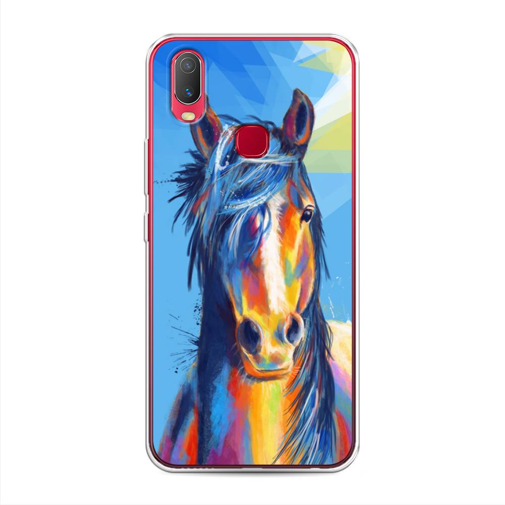 

Чехол для Vivo Y11 "Лошадь арт 3", Голубой;желтый;синий, 261650-1