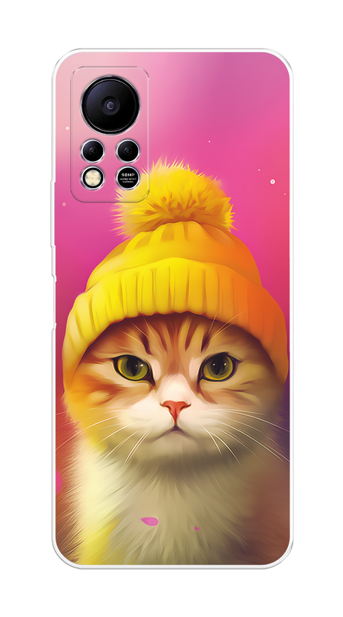 

Чехол на Infinix HOT 11S NFC "Котик в шапочке", Розовый;желтый;бежевый, 3100950-1