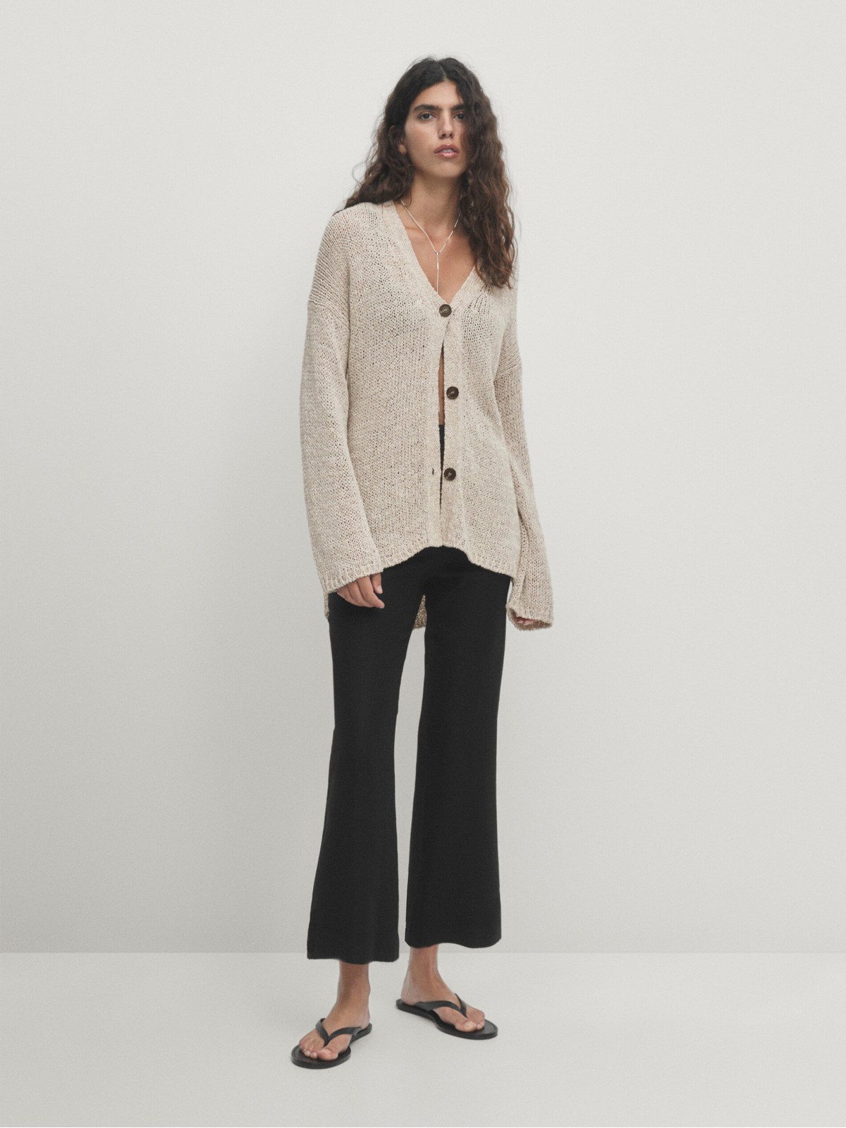 Брюки женские Massimo Dutti 5076772-I2024 черные 42 EU 14952₽