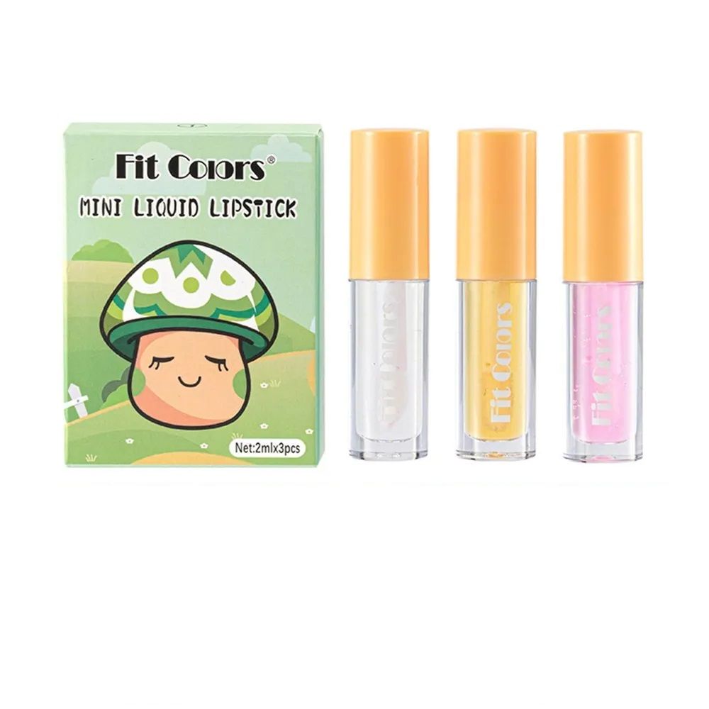 

Набор мини блесков для губ Fit Colors, 3 шт.х2 мл, цвет №01.