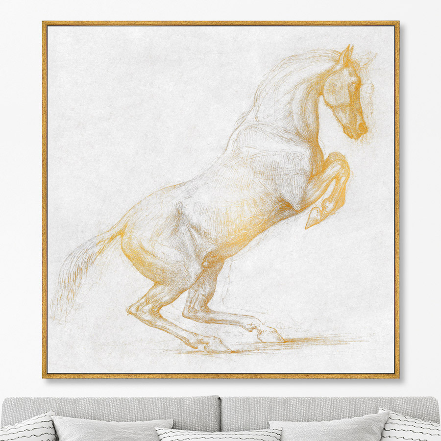 

Репродукция картины на холсте A Prancing Horse I 1790г. 105х105см