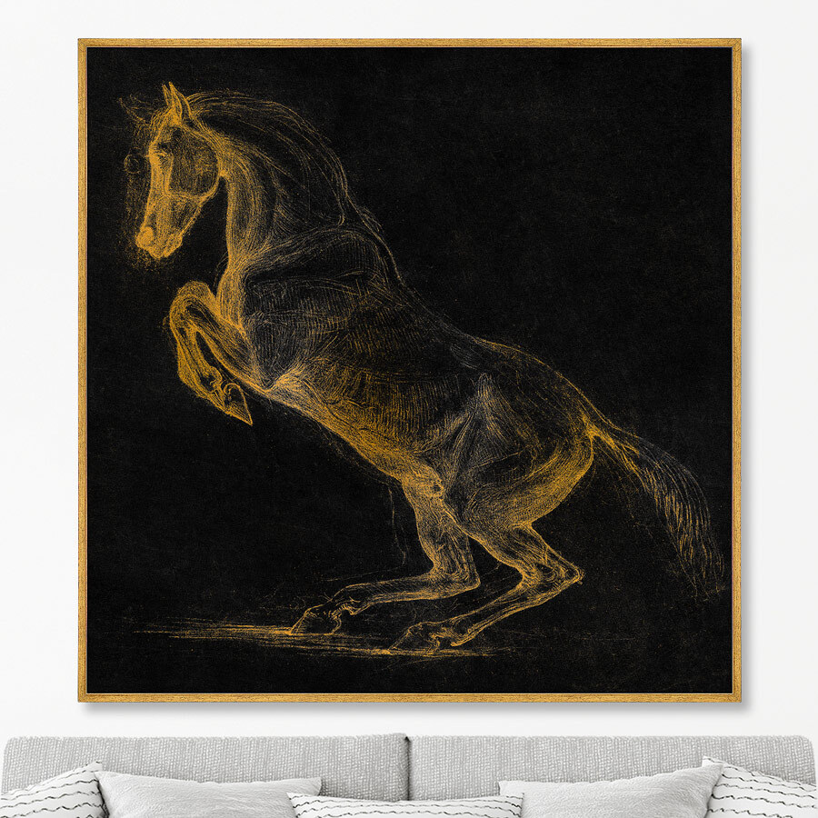 

Репродукция картины на холсте A Prancing Horse II 1790г. 105х105см