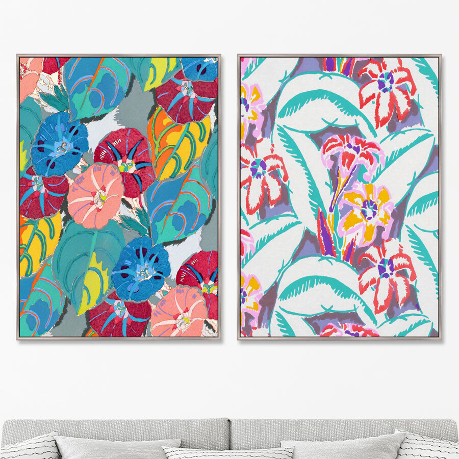 

Набор из 2-х репродукций картин Colorful vintage art deco pattern variations 15 and 18