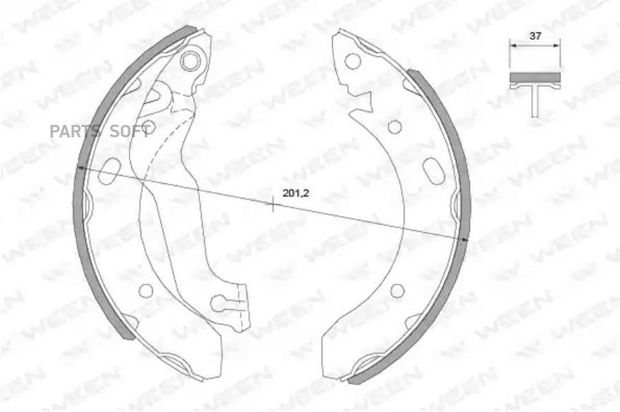 

Тормозные колодки барабанные HYUNDAI Accent II (LC) (incl TagAZ), Elantra (XD,H WEEN 152-2