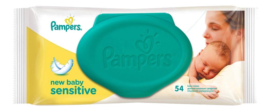 

Детские влажные салфетки Pampers new baby sensitive, 54 шт., New Baby Sensitive
