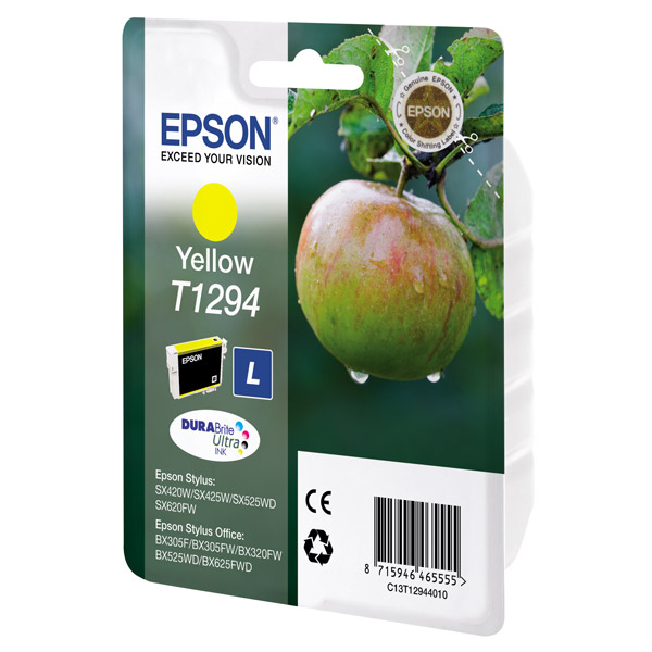 Картридж для струйного принтера Epson T1294 (C13T12944010), желтый, оригинал