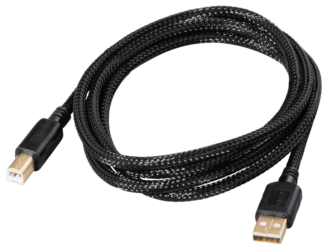 фото Кабель hama usb a-usb b, m-m 1,5м black (h-20180)