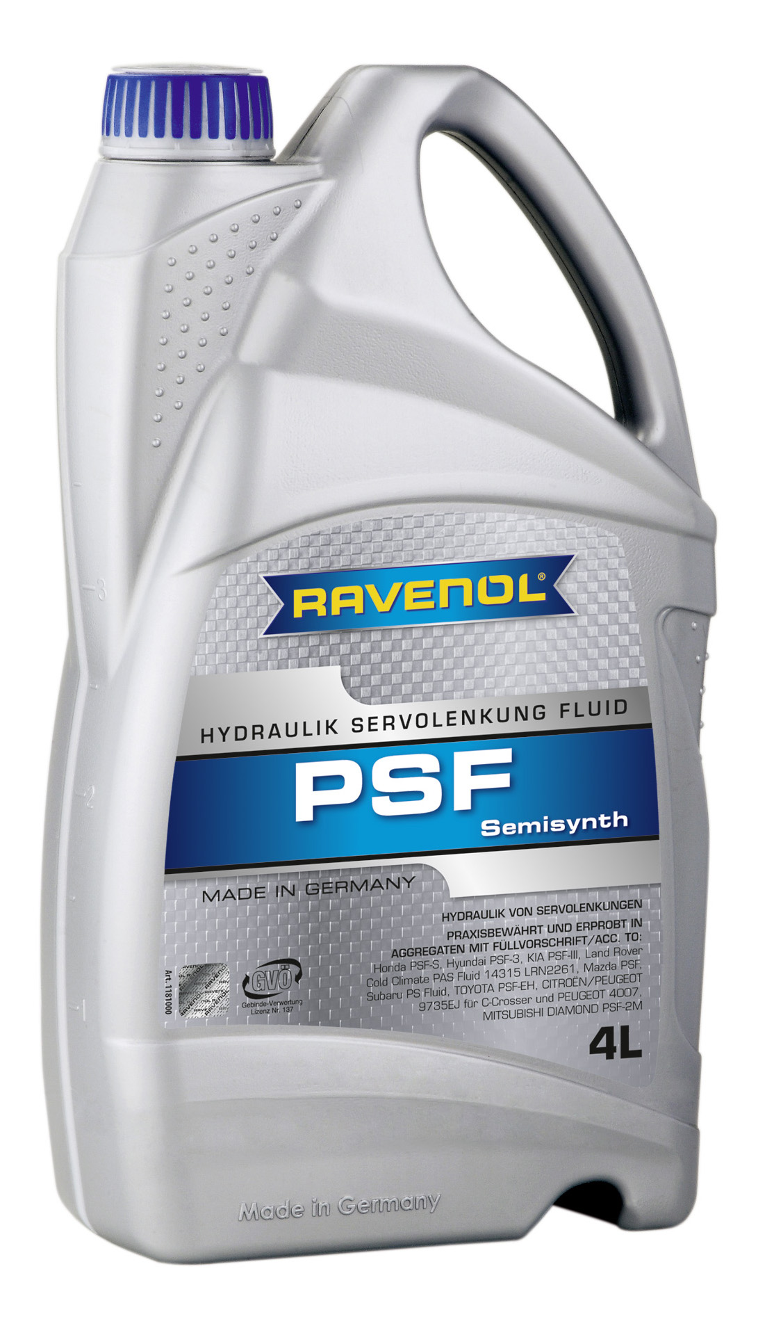 Гидравлическое масло RAVENOL PSF Fluid 4л 1181000-004