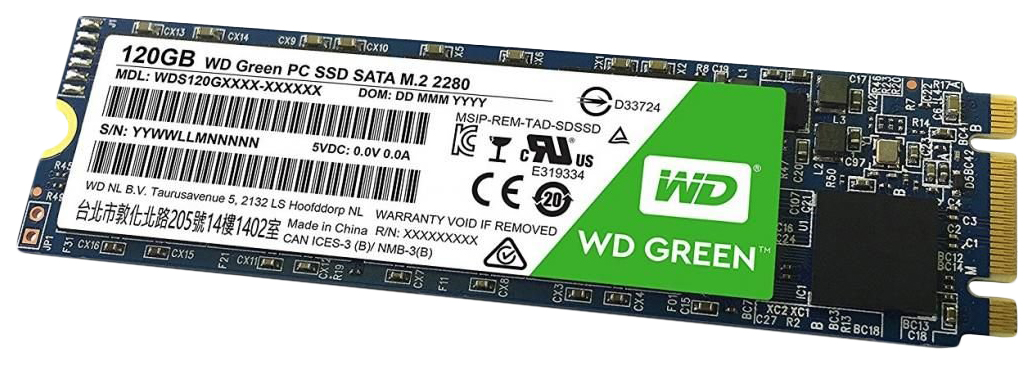 

SSD диск WD Green 120ГБ (WDS120G1G0B), Green