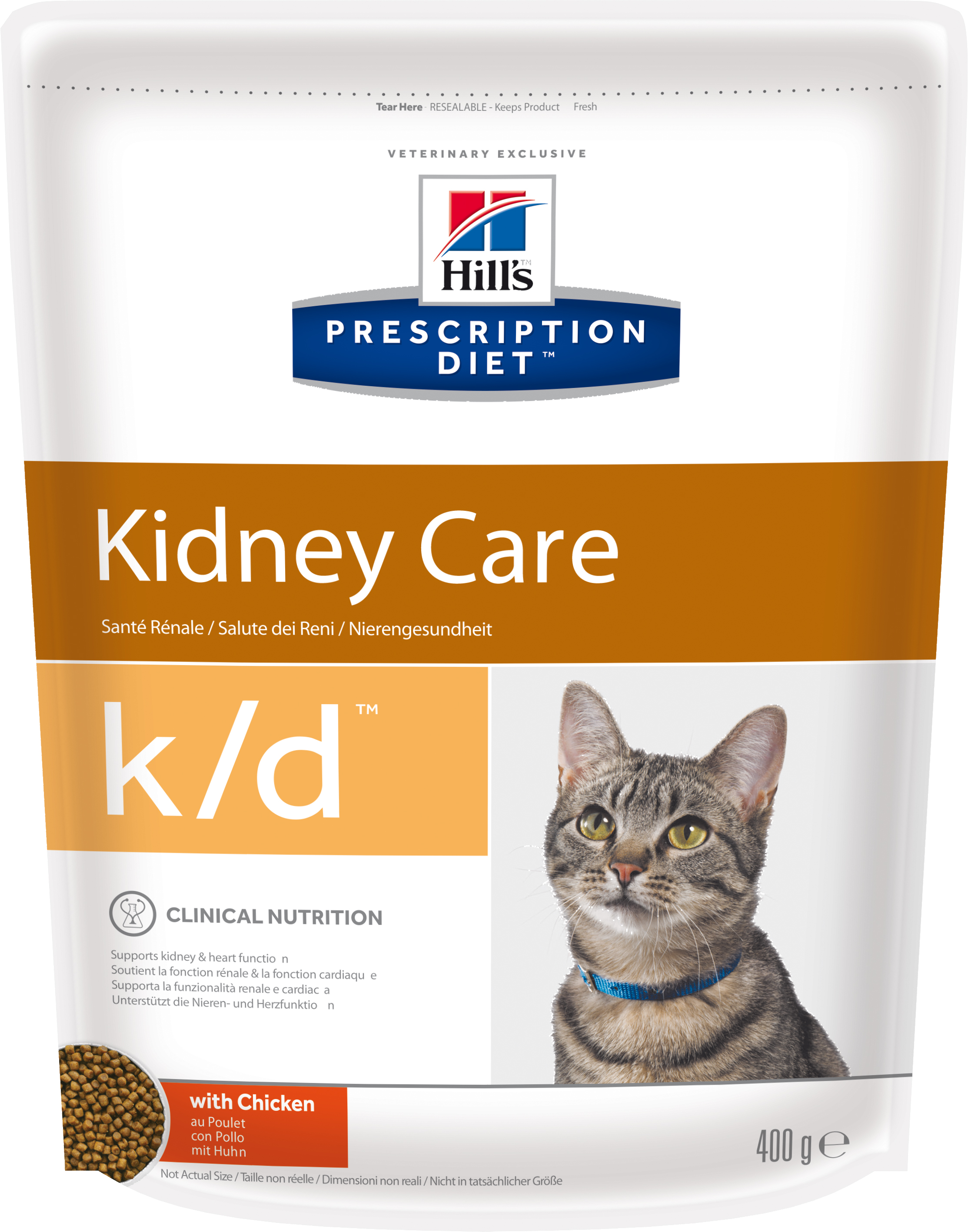 фото Сухой корм для кошек hill's prescription diet kidney care, при патологии почек, 0,4кг