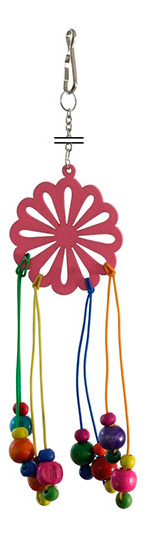 Подвеска для попугаев Triol Веселый цветок, разноцветный, 4.5х2х20 см