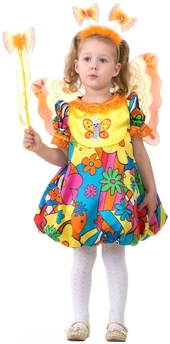 фото Карнавальный костюм jeanees бабочка; фея, цв. разноцветный р.110
