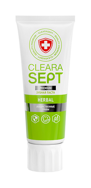 фото Зубная паста clearasept herbal «лекарственные травы» 75 мл