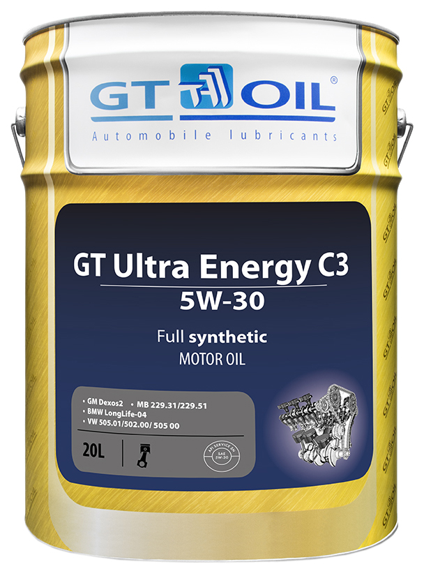 фото Моторное масло gt oil ultra energy c3 5w30 20 л