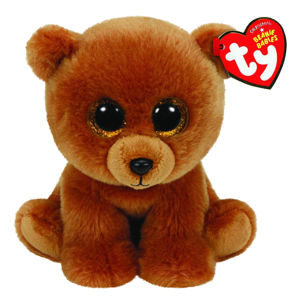 фото Мягкая игрушка ty мишка коричневый brownie, beanie babies 20 см