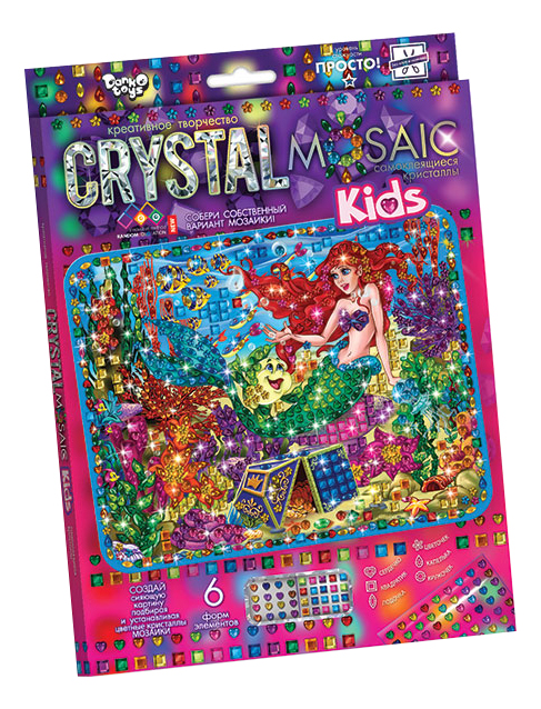 фото Алмазная живопись danko toys crystal mosaic kids принцесса ариэль crmk-01-05