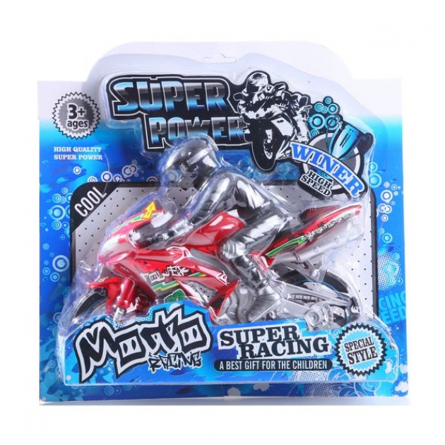 

Мотоцикл Gratwest super power с гонщиком В59495, Разноцветный, Игрушечный мотоцикл super power с гонщиком В59495