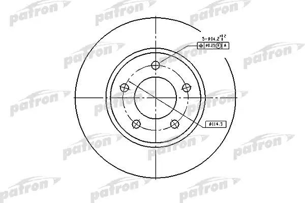 фото Тормозной диск patron pbd53004