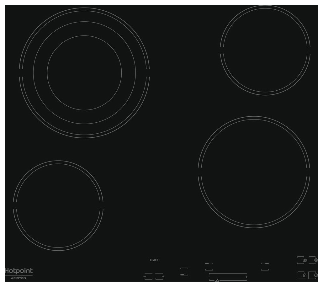 фото Встраиваемая варочная панель электрическая hotpoint-ariston har 643 t f black