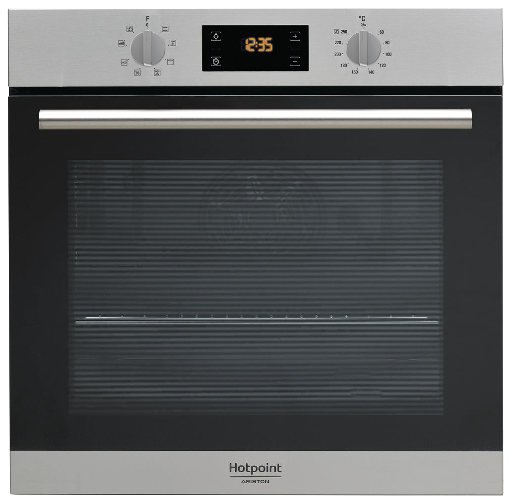 фото Встраиваемый электрический духовой шкаф hotpoint-ariston fa2 540 h ix ha silver/black