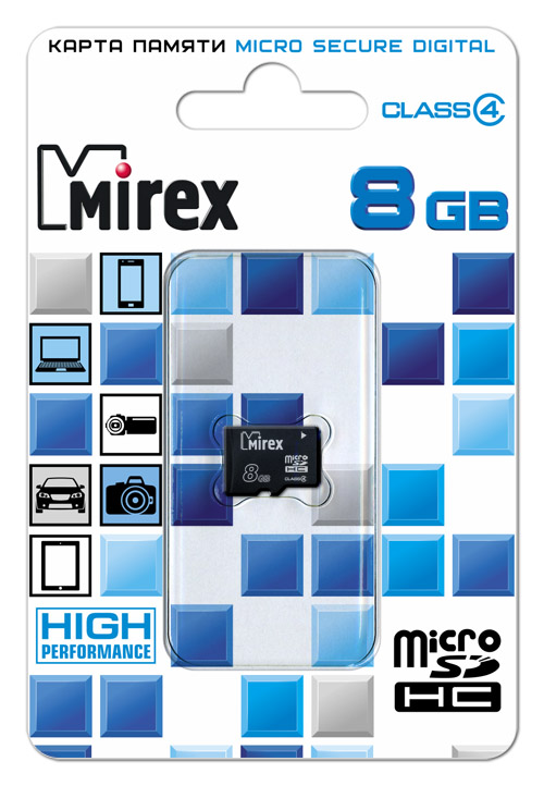 фото Карта памяти mirex micro sdhc 8gb