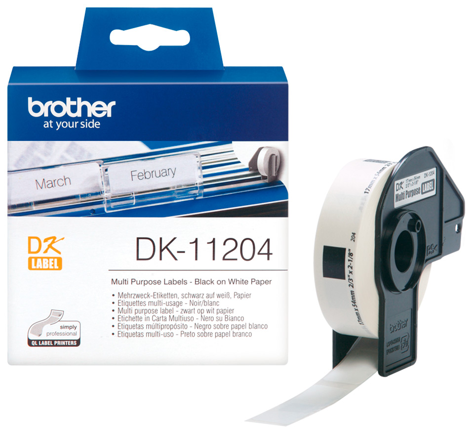 Наклейка Brother DK11204 Черный