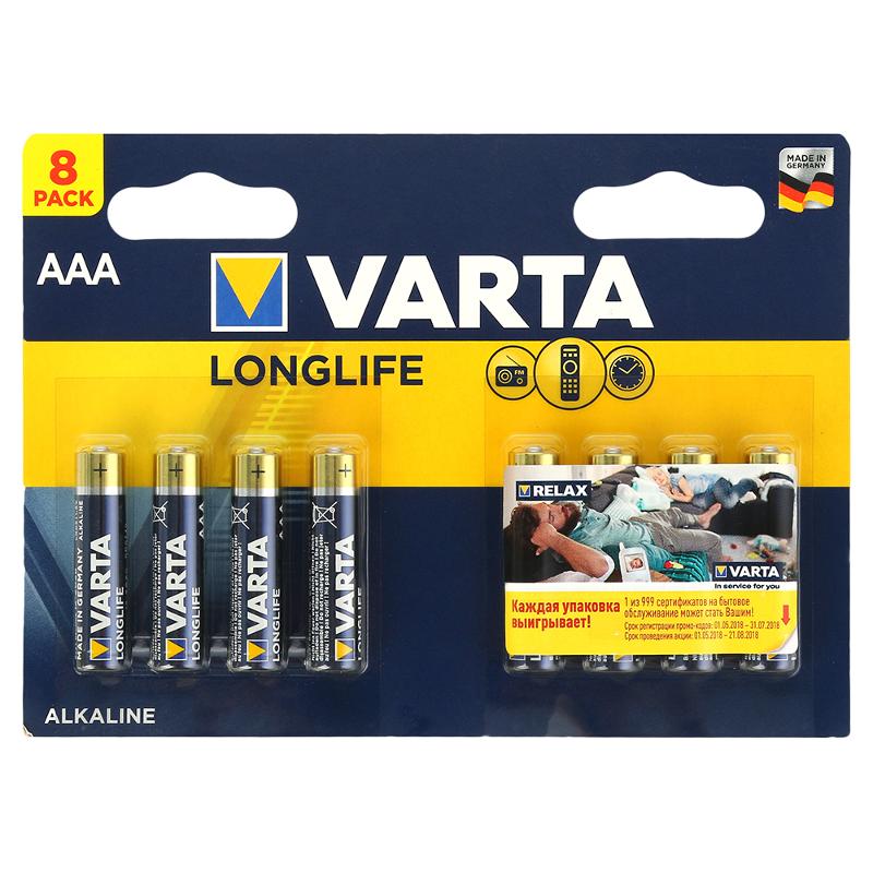 

Батарейка VARTA LONGLIFE LR03/AAA 8 шт