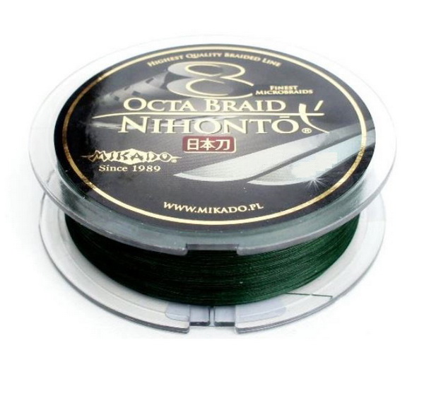 

Леска плетеная Mikado Nihonto Octa Braid 0,26 мм, 150 м, 22,6 кг, green, Зеленый, Nihonto Octa Braid