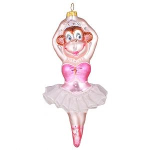 Елочная игрушка NV Trading Co Обезьяна балерина 50541 16,5 см 1 шт.