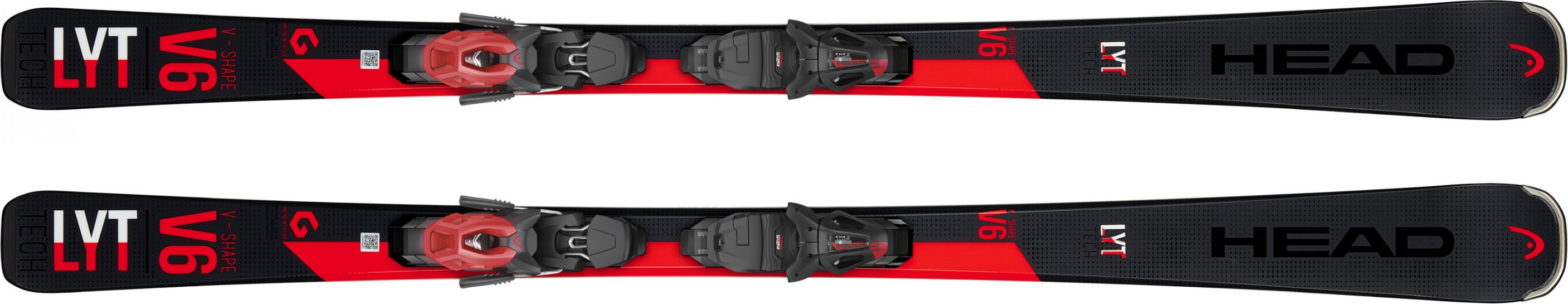 фото Горные лыжи head v-shape v6 lyt pr + pr 11 gw 2020, black/red, 170 см