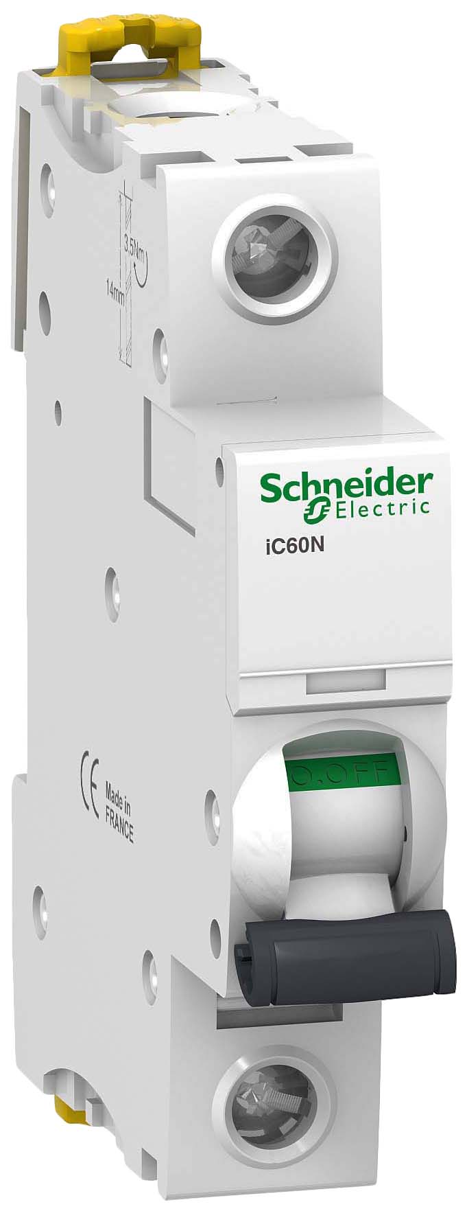 фото Выключатель автоматический модульный ic60n acti9, 1 пост, с, 40 а, 6 ка schneider electric