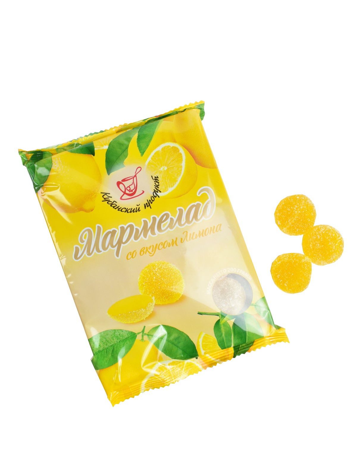 Мармелад желейный со вкусом лимона 200 г