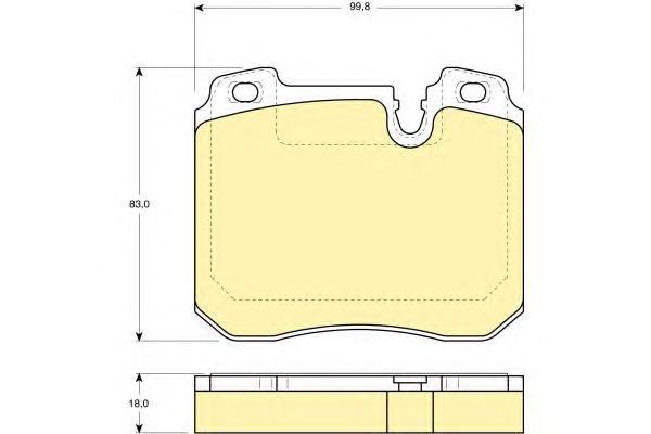 

Комплект тормозных колодок Girling 6111612