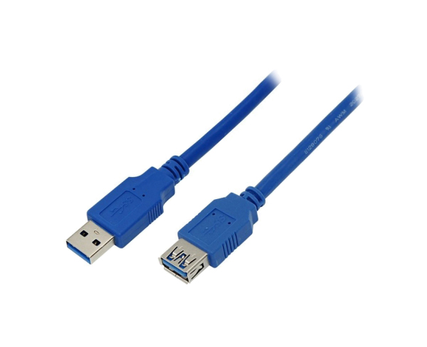 фото Кабель atcom usb a-usb a, m-f 0,8м blue (at11202)