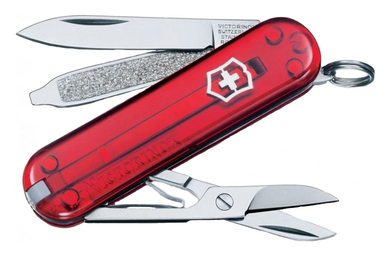 фото Мультитул-брелок victorinox classic 0.6223.t 58 мм красный, 7 функций