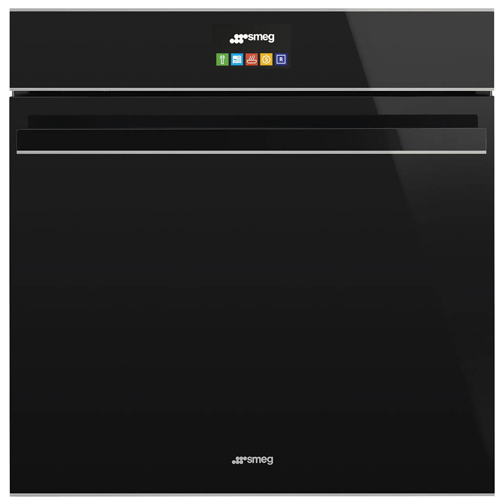 фото Встраиваемый электрический духовой шкаф smeg sfp6604stnx silver/black