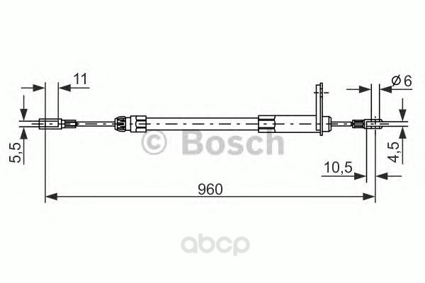 фото Трос cтояночного тормоза bosch 1987477219