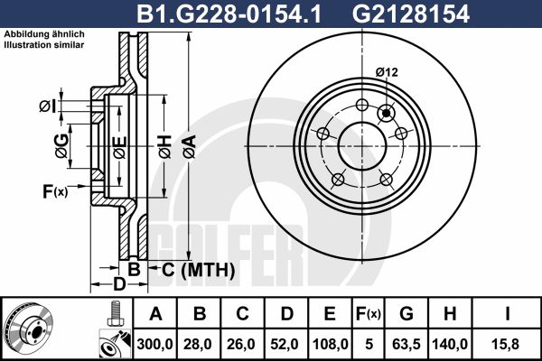 фото Тормозной диск galfer b1.g228-0154.1