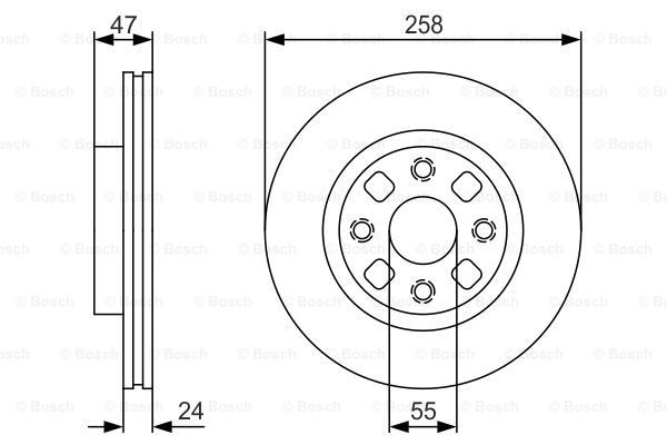 

Тормозной диск BOSCH 0986479S56