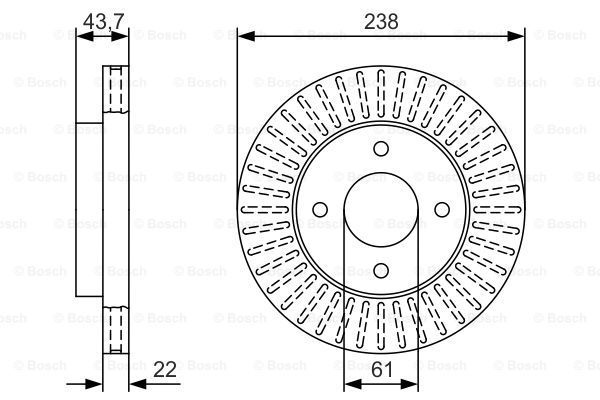 Тормозной диск BOSCH 0986479T42 100024180493