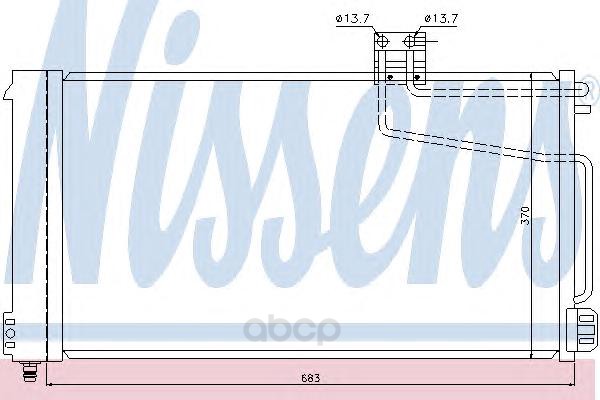 фото Радиатор кондиционера nissens для mercedes-benz w203 1.8, 2.0, 2.4, 3.2 2000-2005 94544