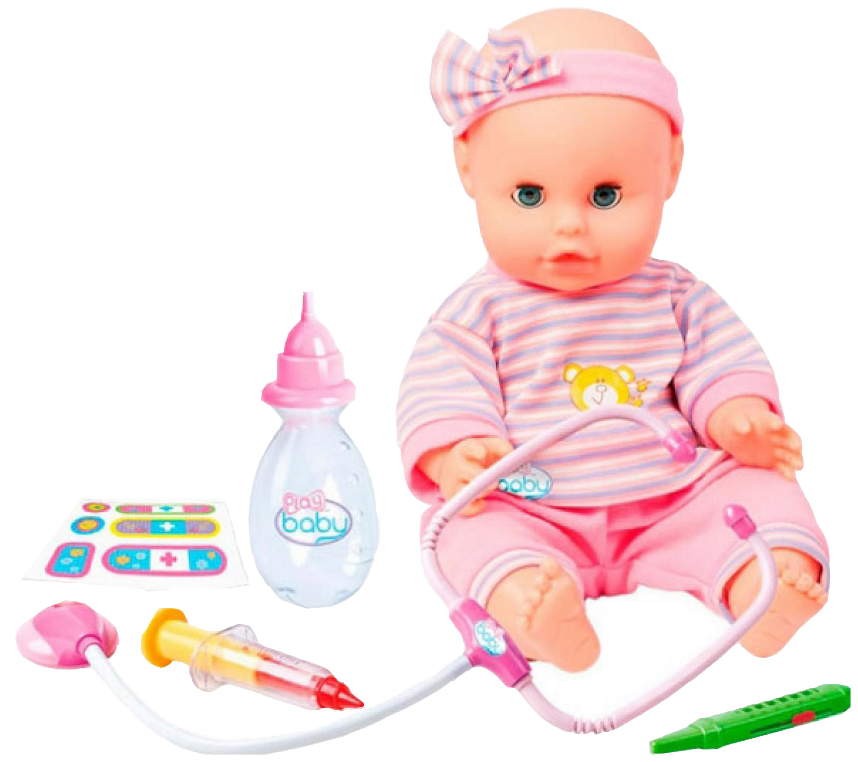 фото Пупс toys lab play baby с набором доктора 32004tl