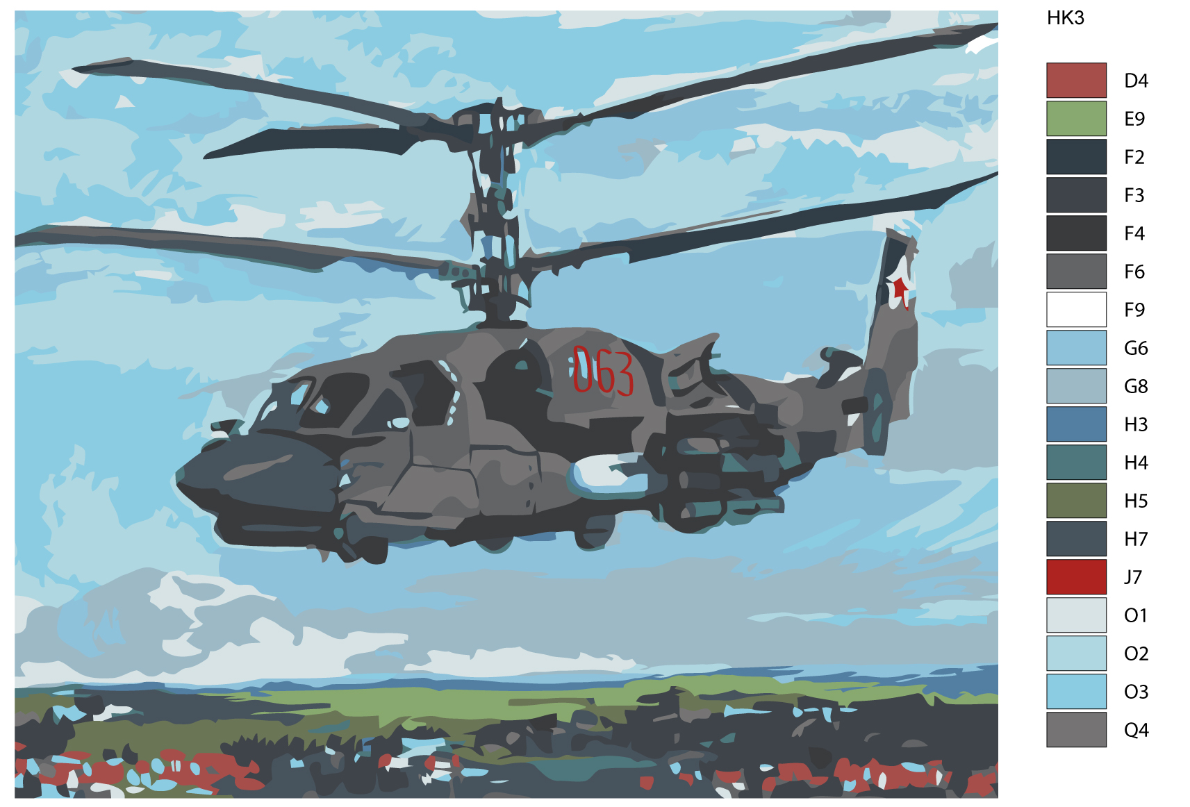 

Картина по номерам, 40 x 50, HK3, HK3