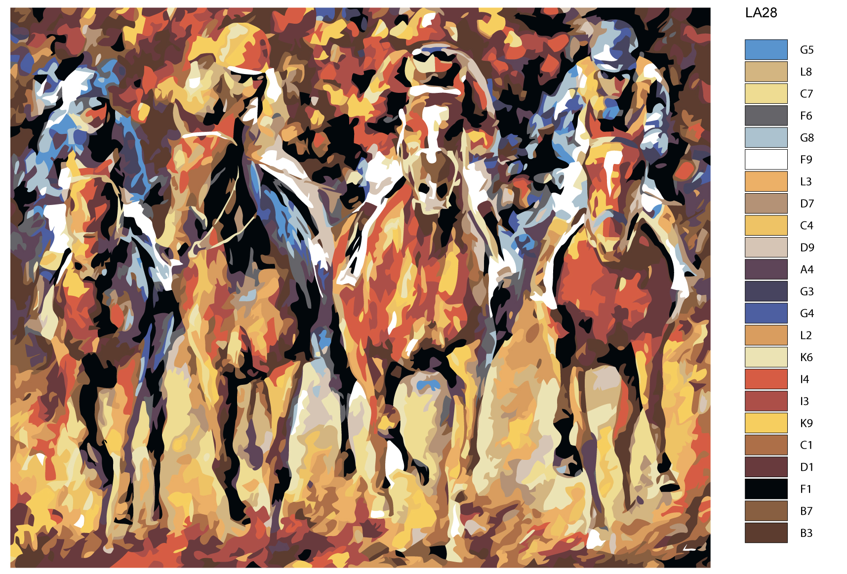 

Картина по номерам, 40 x 50, LA28, LA28