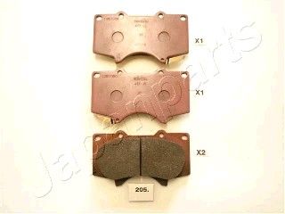 

Тормозные колодки Japanparts дисковые PA205AF