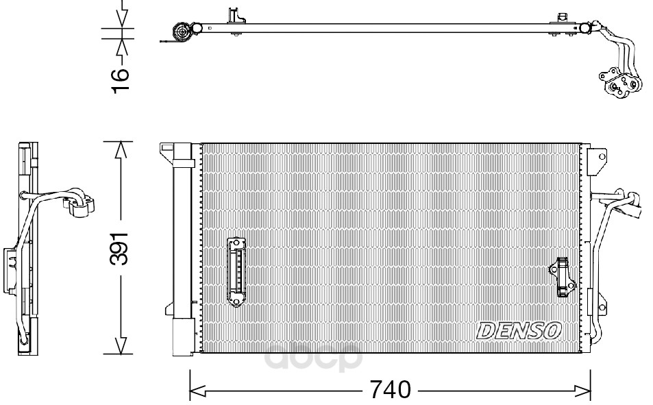 фото Радиатор кондиционера audi q7, vw touareg 02 denso dcn02027