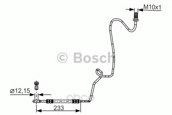 фото Шланг тормозной системы bosch 1987481339 задний правый